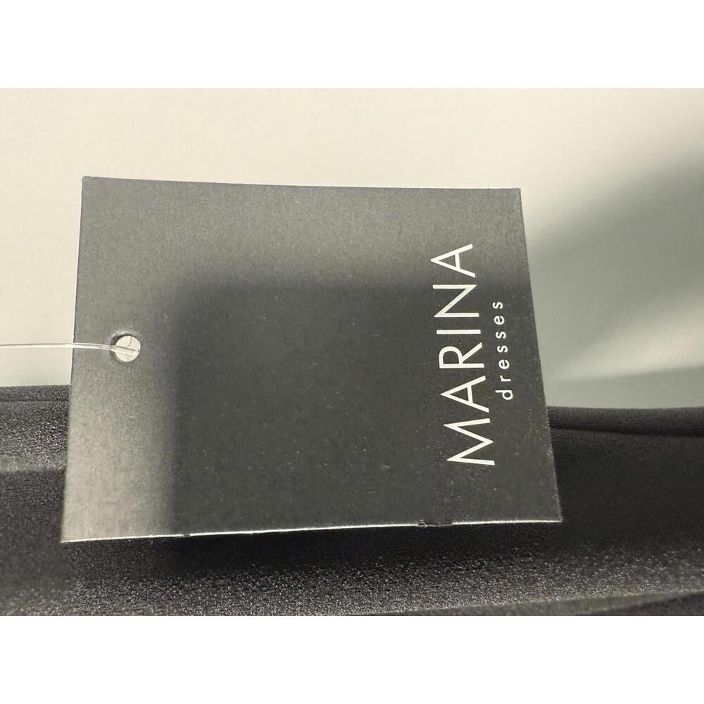 NWT Marina Black Sleeveless Midi Dress with Flared Hem - S - Picture 4 of 5